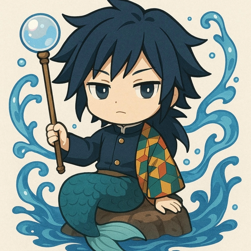ảnh giyuu chibi cute đáng yêu