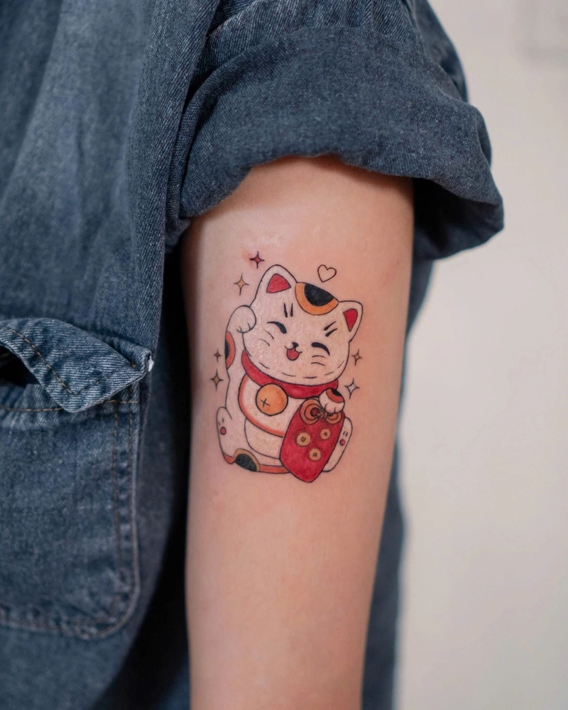 Hình xăm mini may mắn Thái